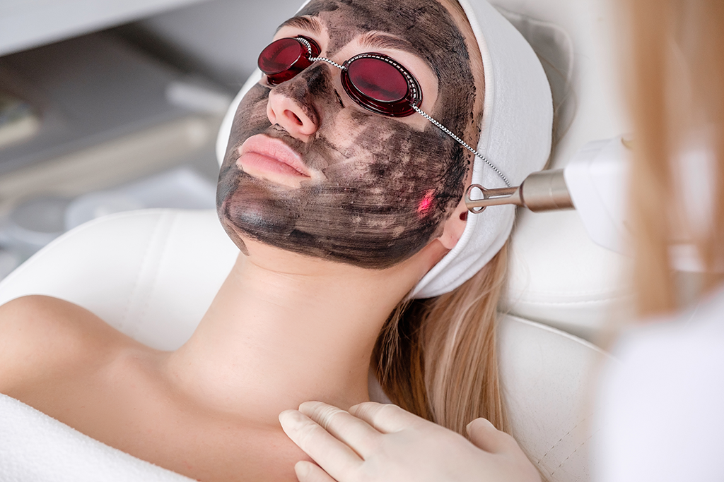 shutterstock_1635243166 Woman modeling laser hair removal at Laser Partners